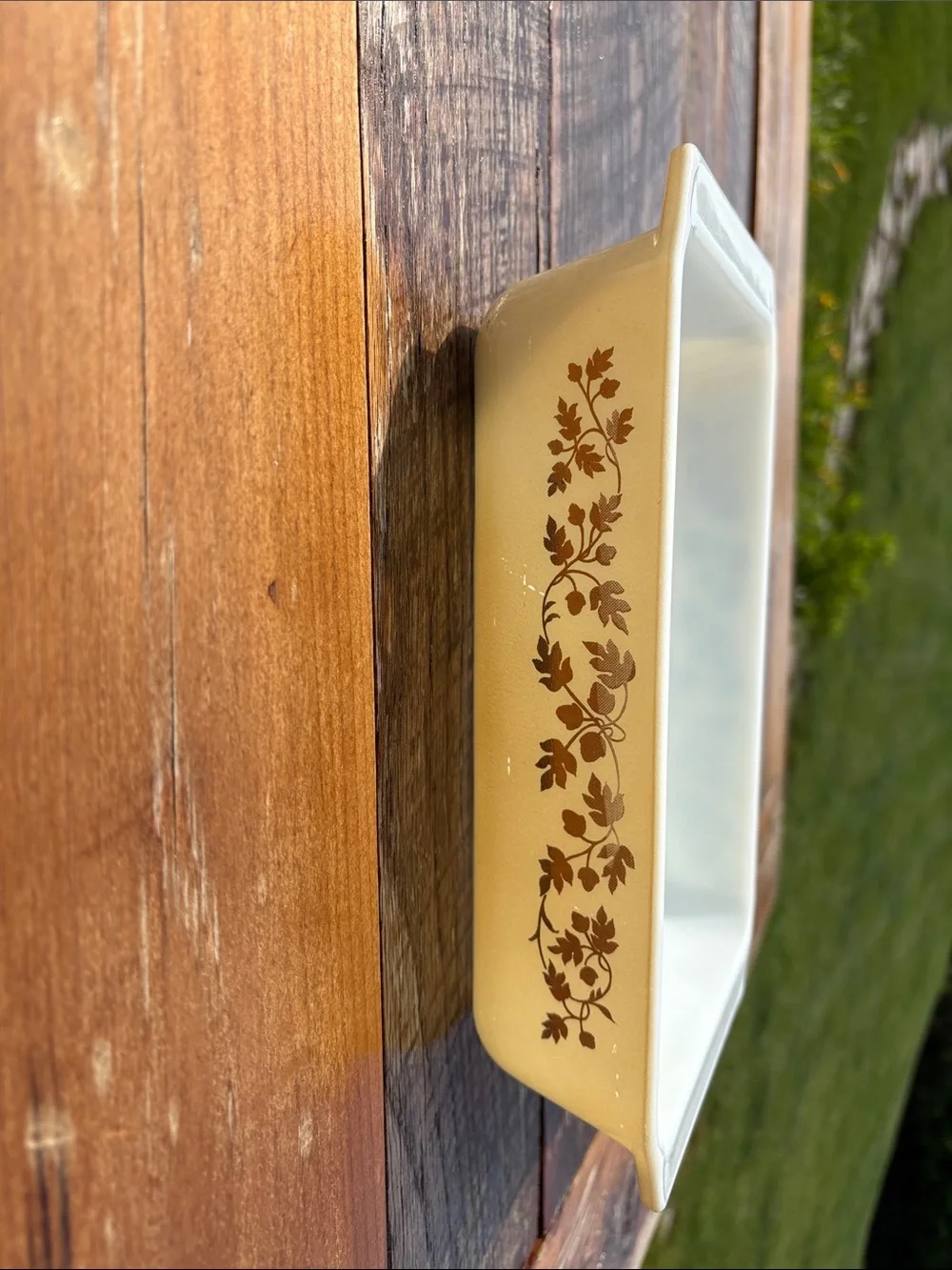 The Vintage Pyrex Golden Acorn Space Saver Casserole 2qt